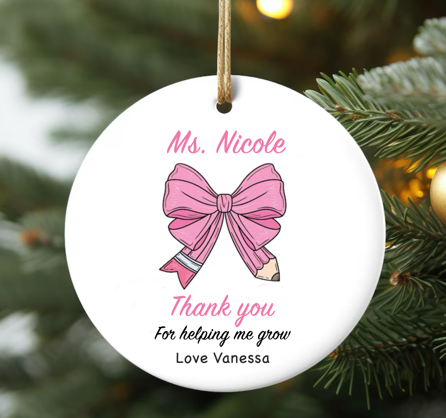 Personalised Appreciation Ornament Thank You!-Anastasi Gifts