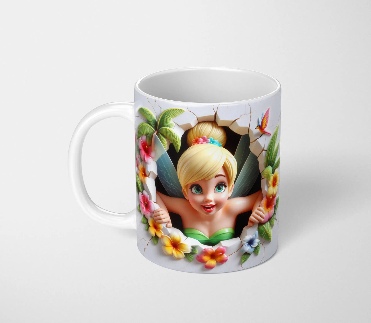 Tinkerbell Ceramic Mug - Vibrant 3D Printed Design-Anastasi Gifts