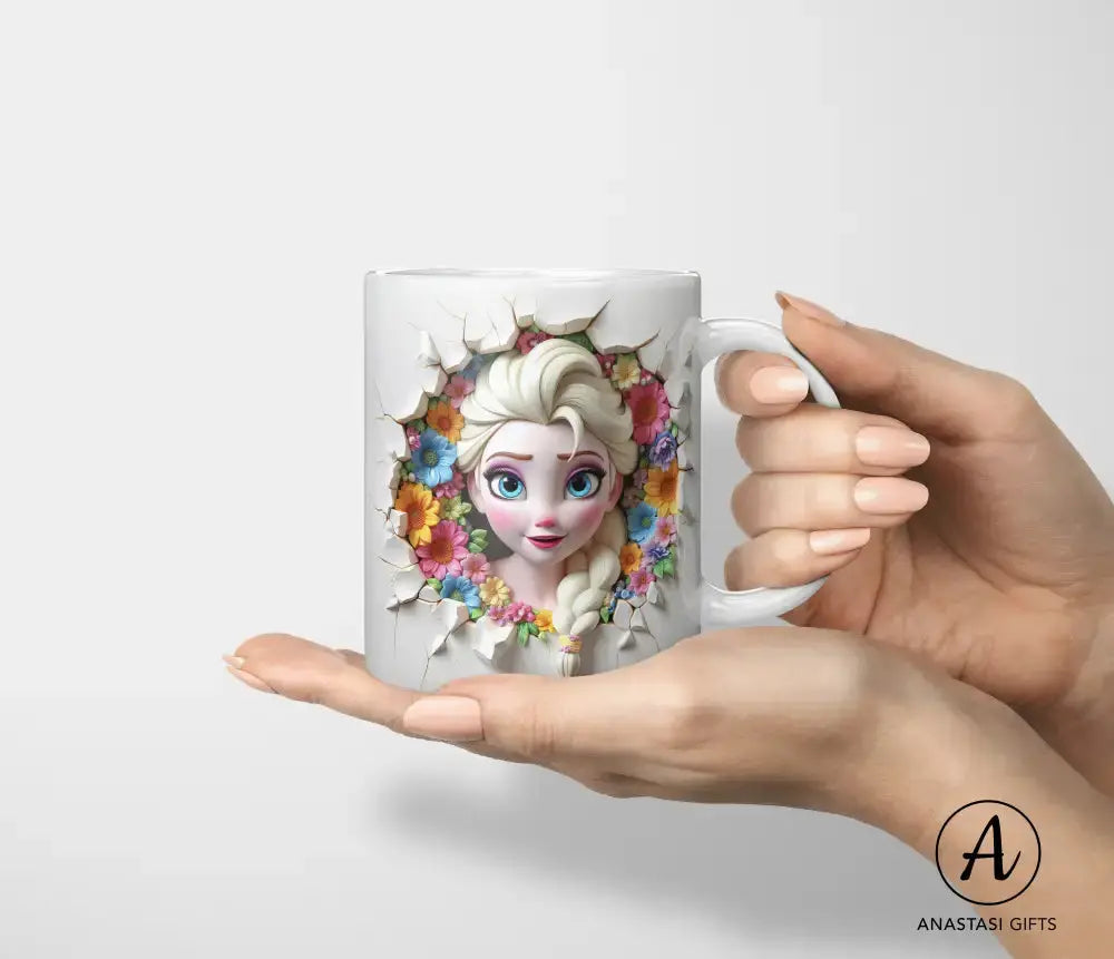 Elsa (Frozen) - Ceramic Mugs - Vibrant 3D Printed-Anastasi Gifts