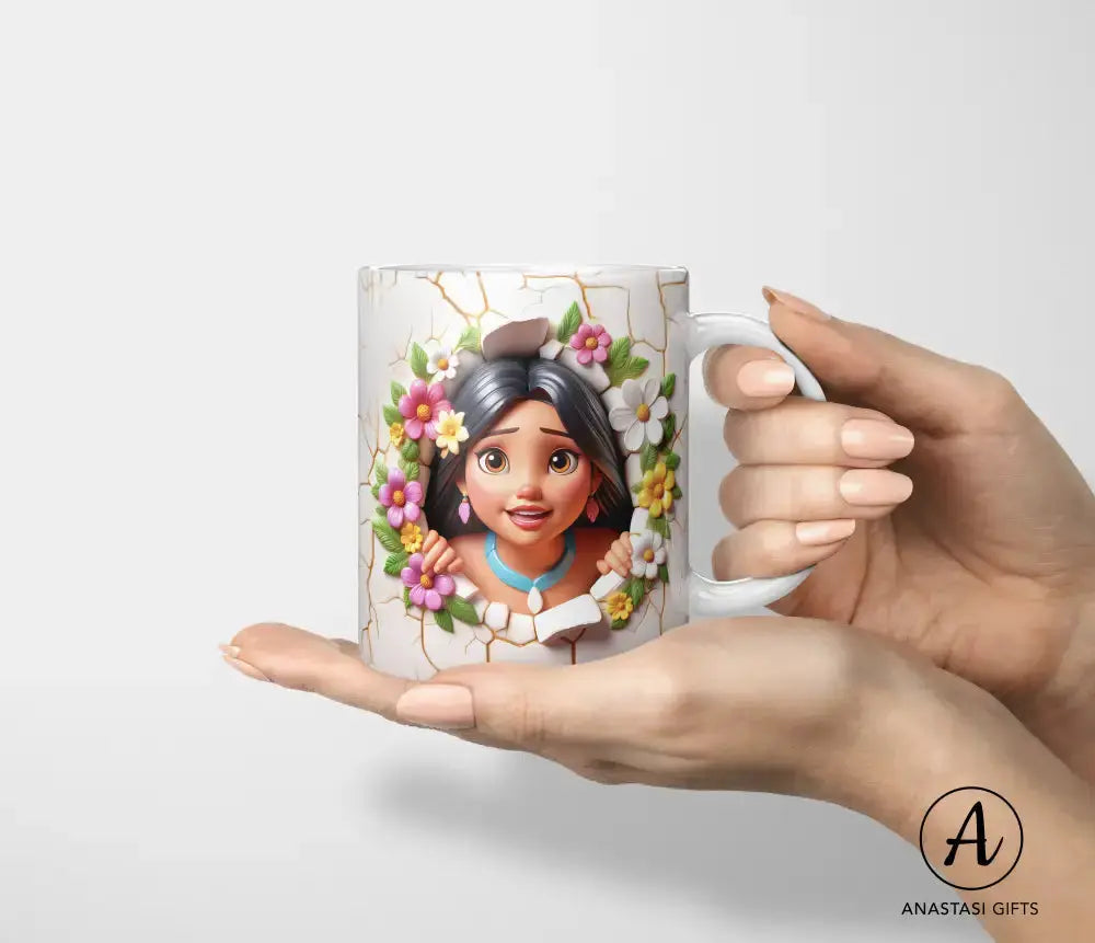 Pocahontas - Ceramic Mugs - Vibrant 3D Printed-Anastasi Gifts