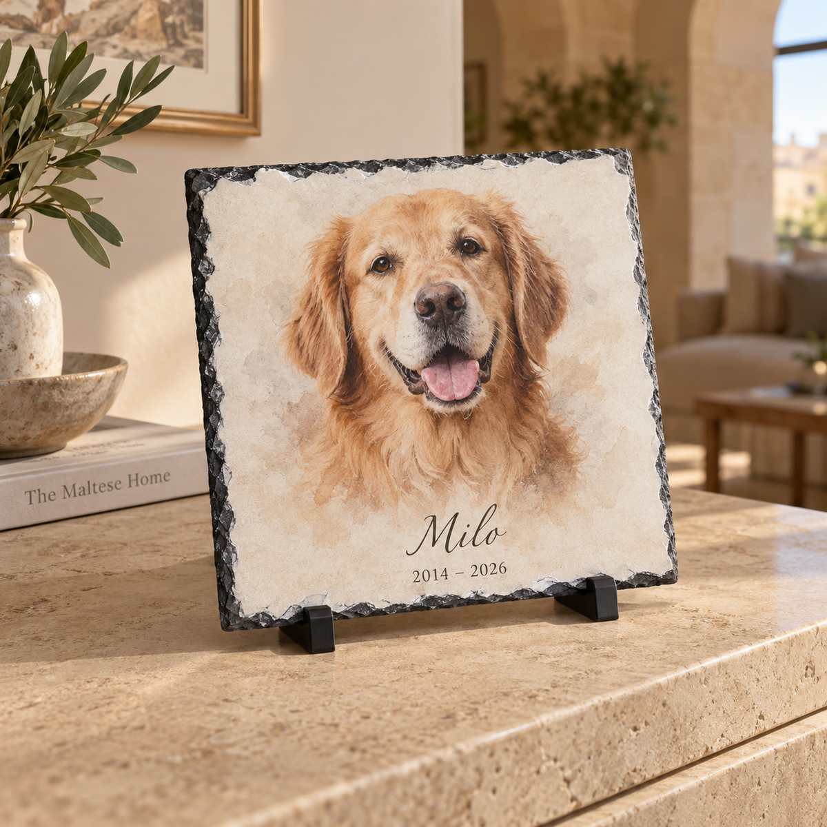 Personalised Pet Photo & Portrait Slate