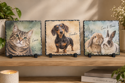 Personalised Pet Photo & Portrait Slate