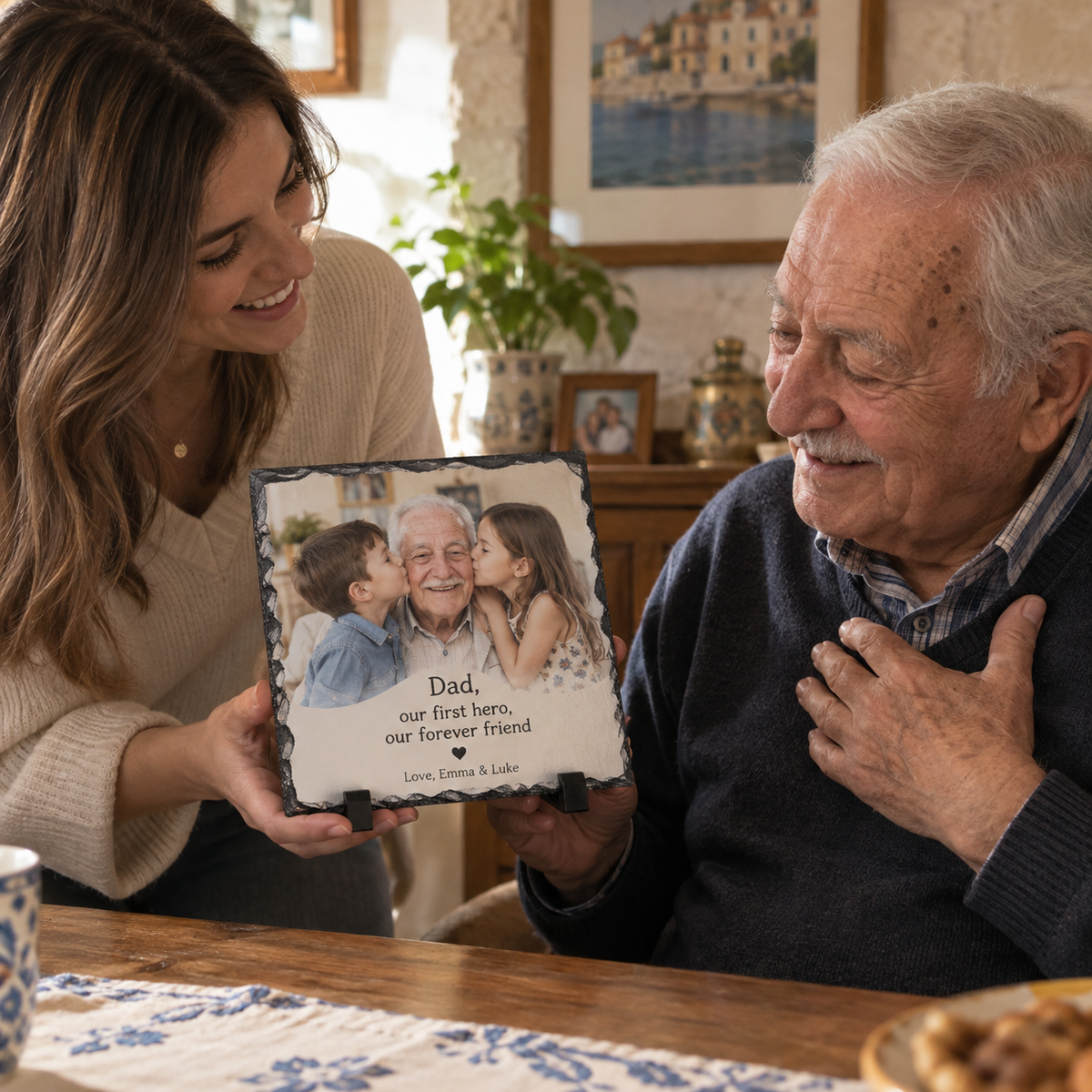 Personalised Sentimental Photo & Message Slate