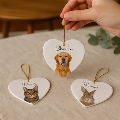 Personalized Pet Photo Ceramic Ornament-Anastasi Gifts
