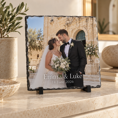 Personalised Wedding & Anniversary Photo Slate