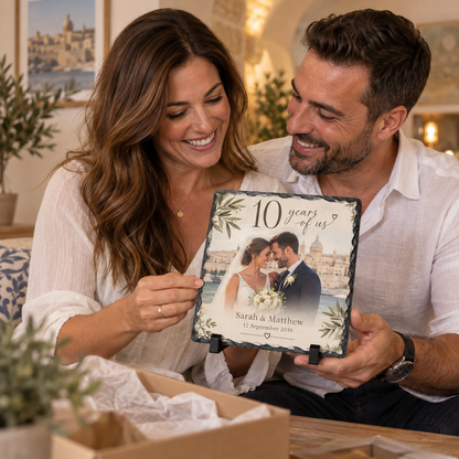 Personalised Wedding & Anniversary Photo Slate
