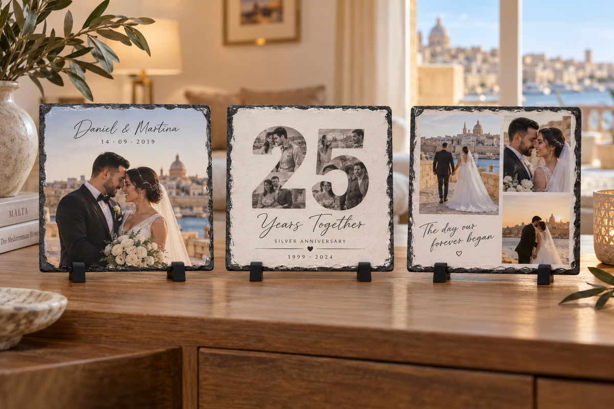 Personalised Wedding & Anniversary Photo Slate