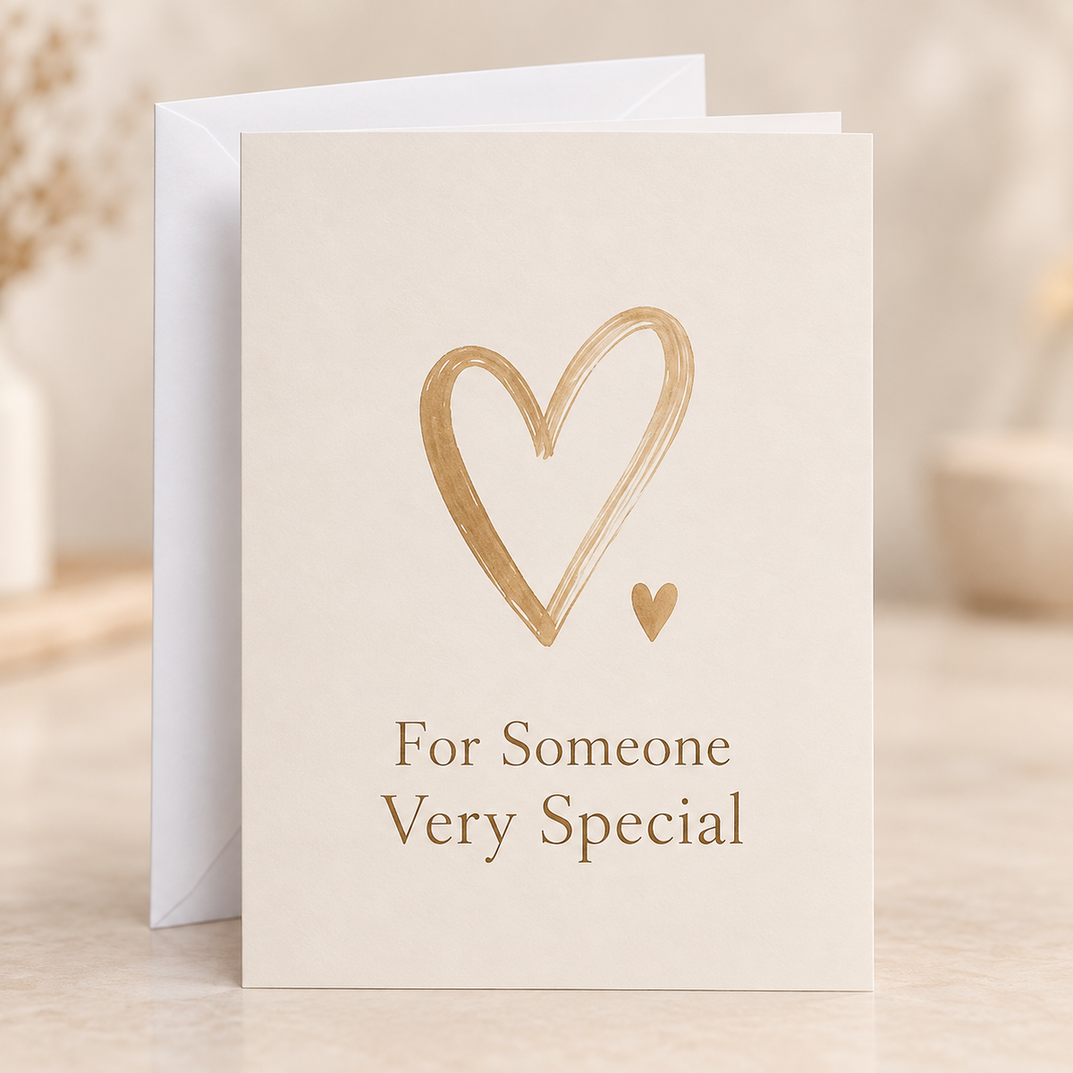 For Someone Very Special Card, A5 folded card with white envelope