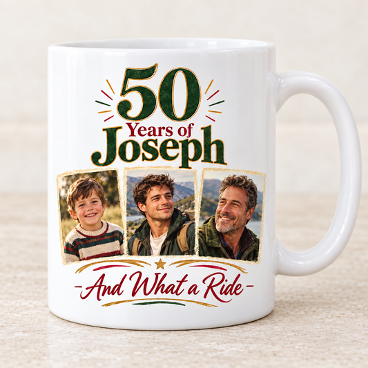 Personalised Photo Through the Years Mug, front view