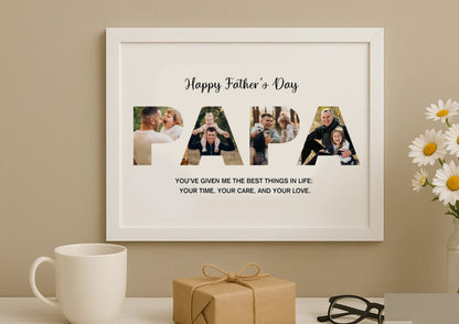 DAD or PAPA Framed Photo Print-Anastasi Gifts