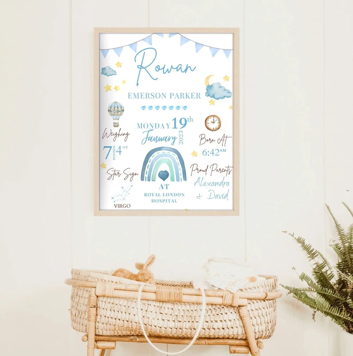 New Baby Arrival - Framed-Anastasi Gifts
