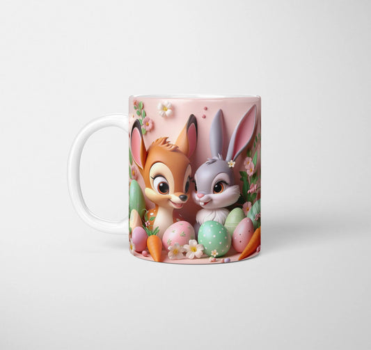 Bambi and Easter Bunny - Easter Mug-Anastasi Gifts