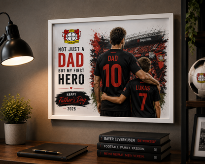 Personalized Football Dad Canvas  or Framed Print | Father’s Day Gift Malta