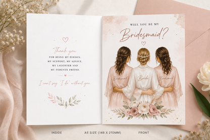 Personalised Bridesmaid Proposal Card