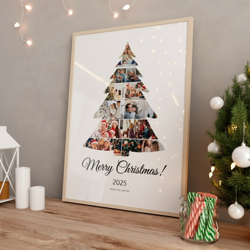 Personalised Christmas Tree Photo Collage-Anastasi Gifts