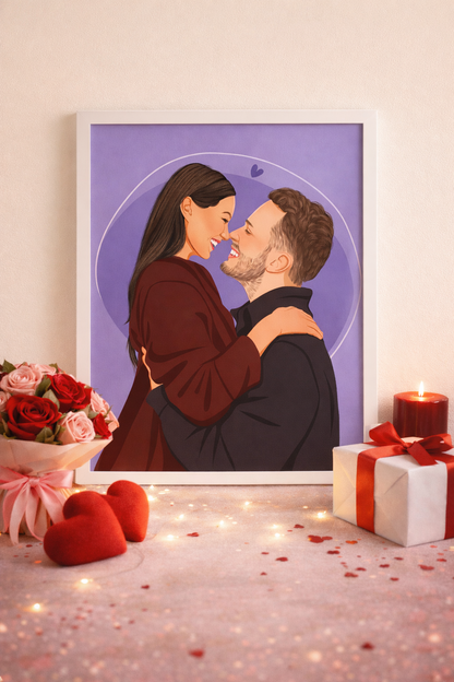 Personalised Wedding Celebration Illustrations-Anastasi Gifts