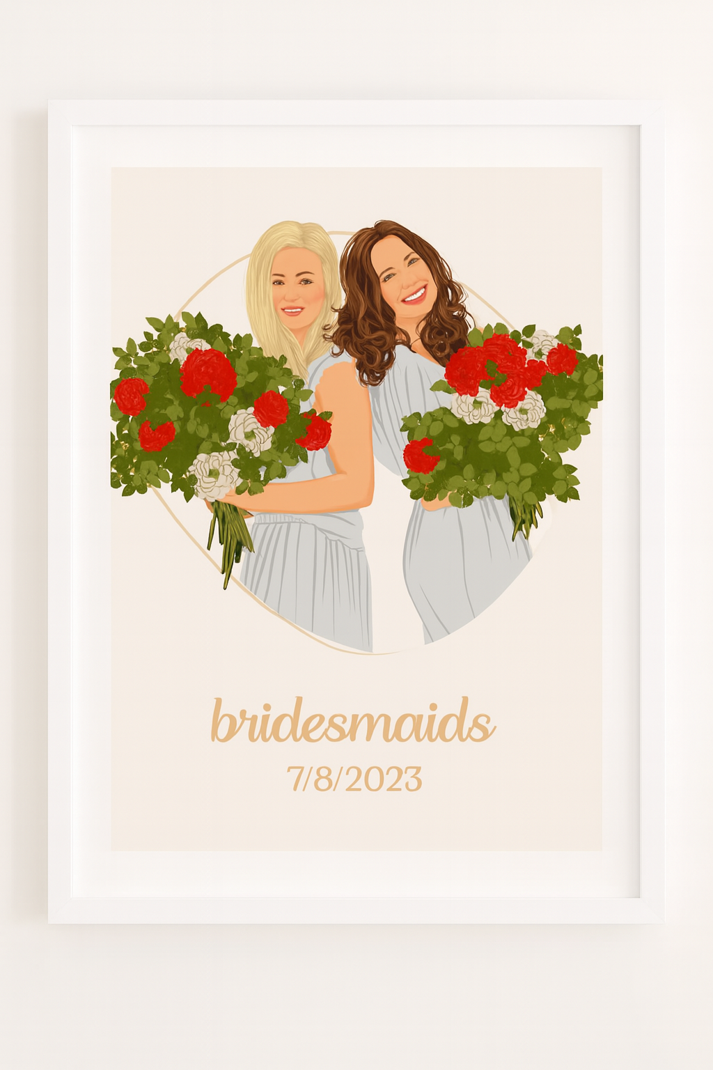 Personalised Wedding Celebration Illustrations-Anastasi Gifts