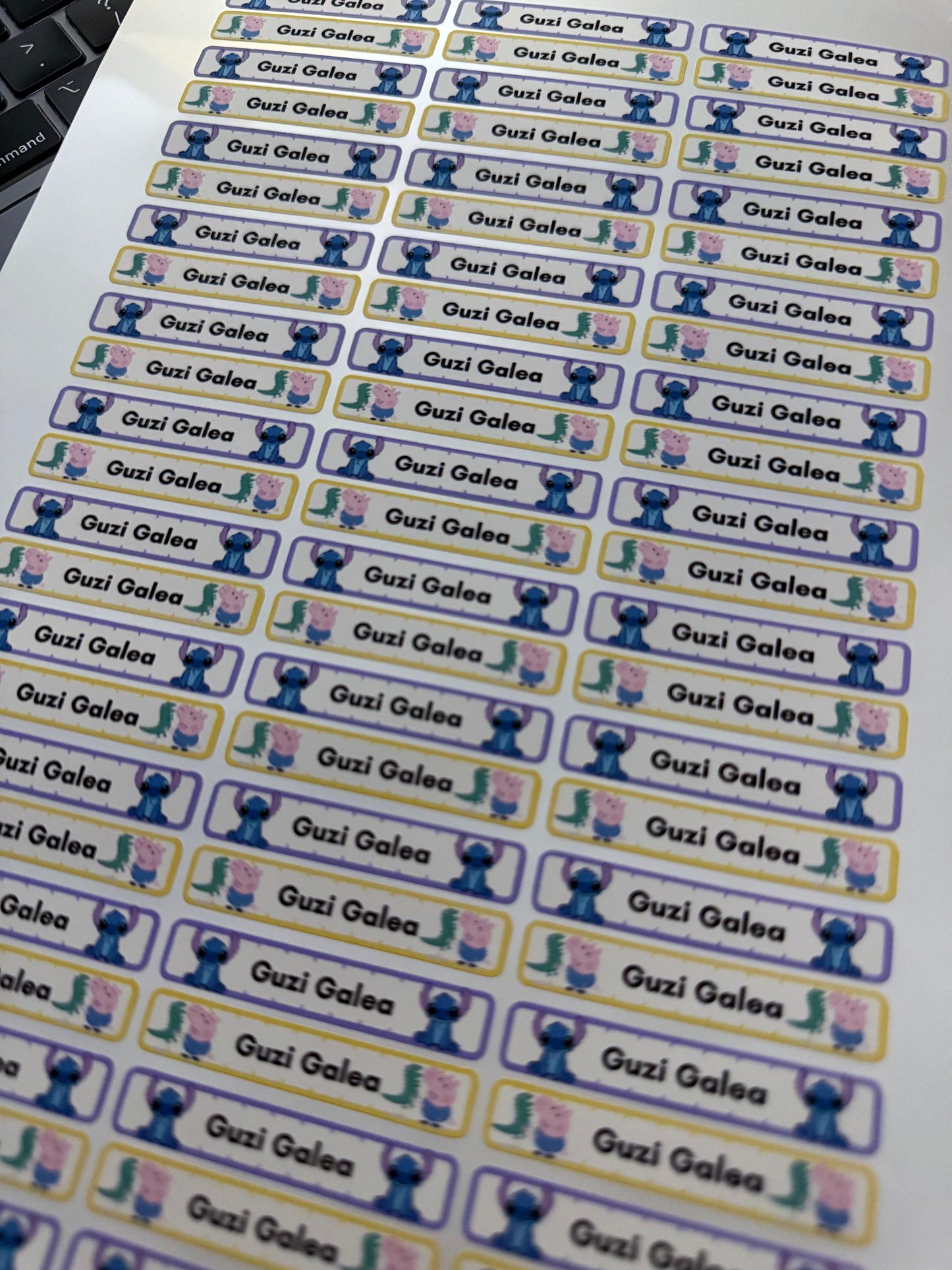 Custom School Name Stickers | Character Customisation-Anastasi Gifts