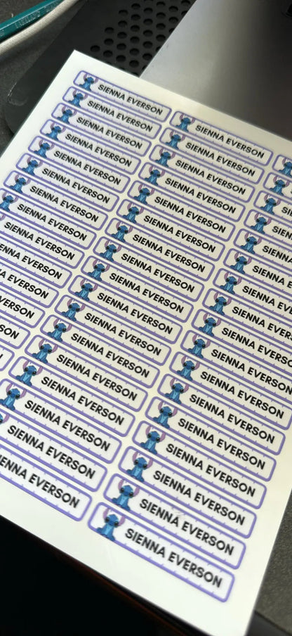 Custom School Name Stickers | Character Customisation-Anastasi Gifts