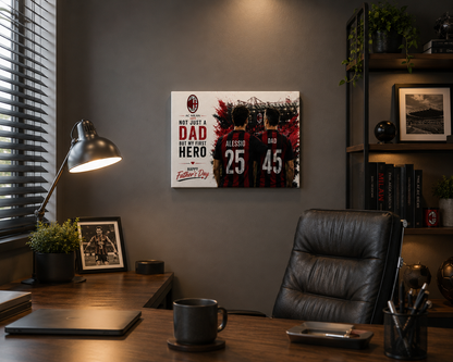 Personalized Football Dad Canvas  or Framed Print | Father’s Day Gift Malta