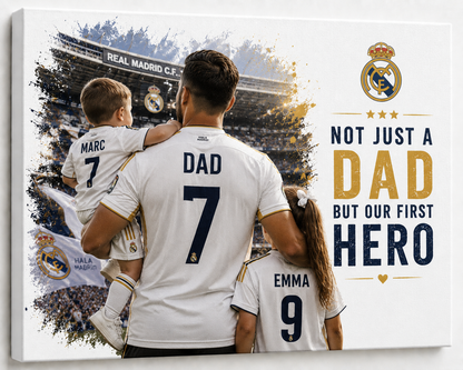 Personalized Football Dad Canvas  or Framed Print | Father’s Day Gift Malta