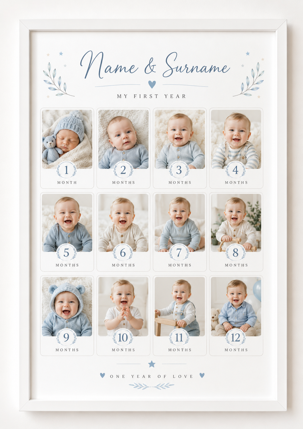 My First Year Photo Collage Frame