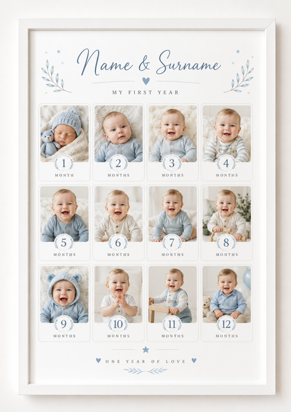 My First Year Photo Collage Frame