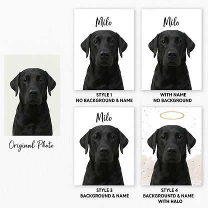 Custom Pet Watercolor Portraits Framed | Personalized Pet Artwork-Anastasi Gifts