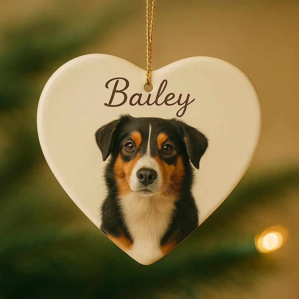 Personalized Pet Photo Ceramic Ornament-Anastasi Gifts