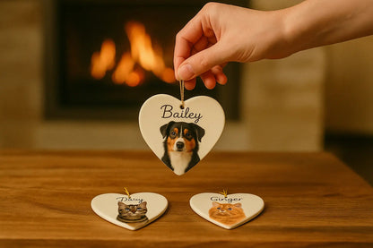 Personalized Pet Photo Ceramic Ornament-Anastasi Gifts