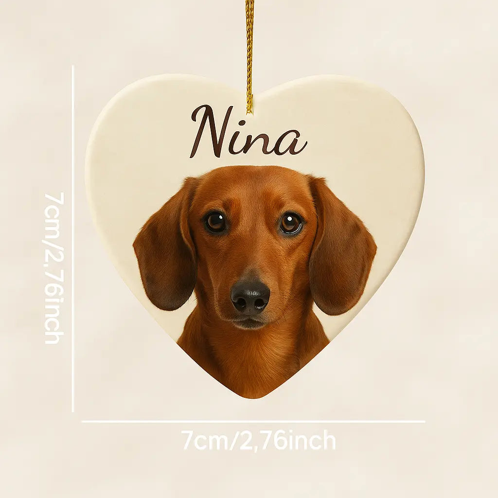 Personalized Pet Photo Ceramic Ornament-Anastasi Gifts