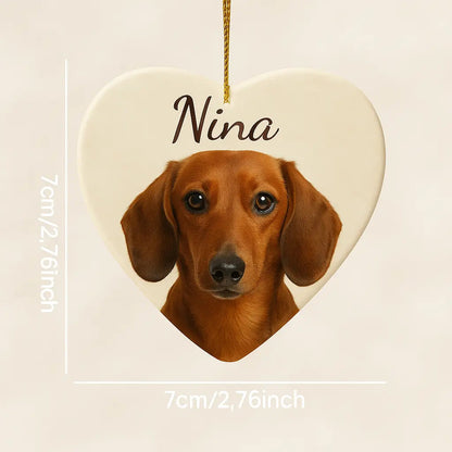 Personalized Pet Photo Ceramic Ornament-Anastasi Gifts