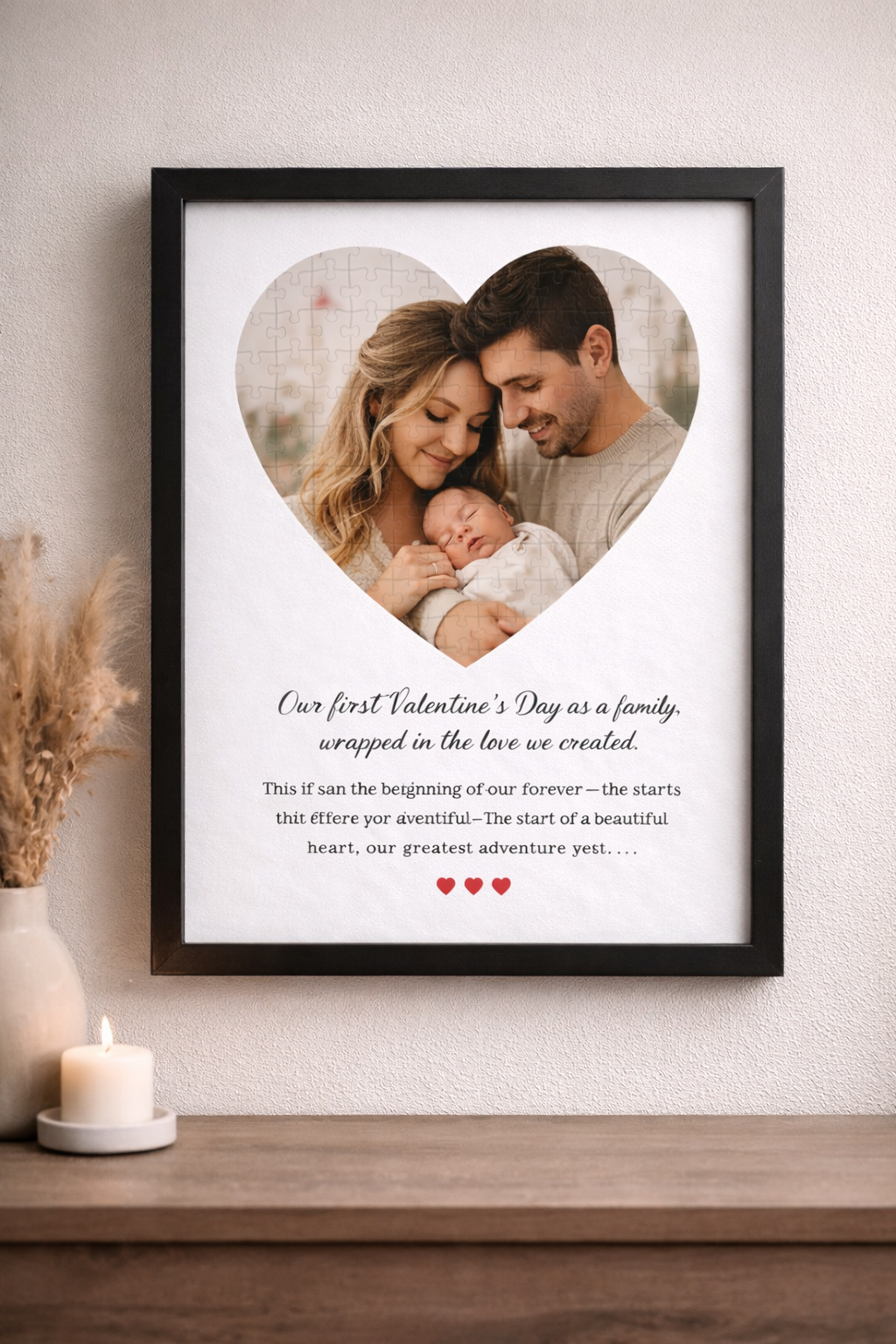 Custom Heart Photo Puzzle with Personalised Message-Anastasi Gifts