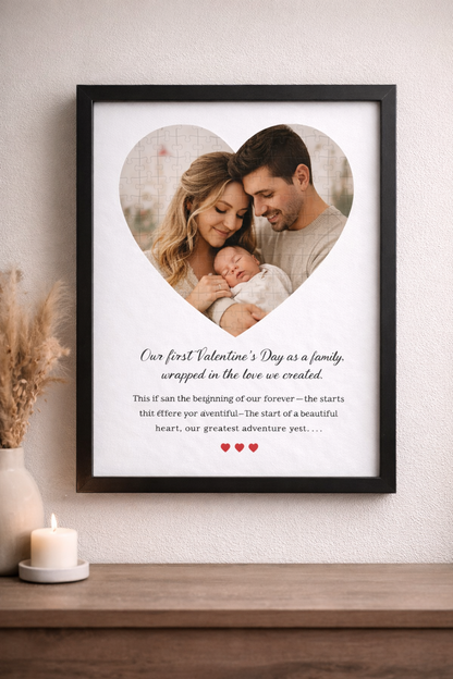 Custom Heart Photo Puzzle with Personalised Message-Anastasi Gifts