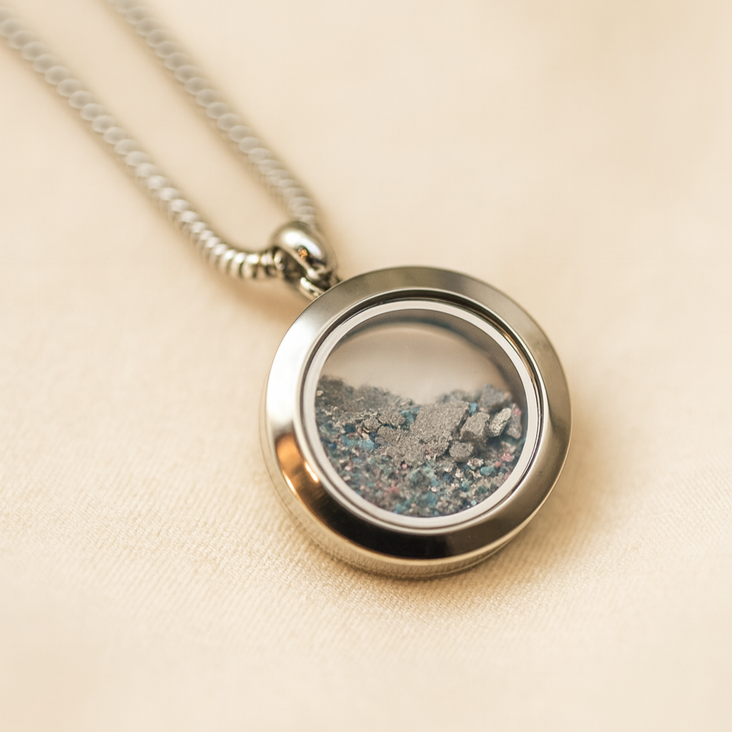 Personalized Pet Keepsake Pendant – Photo & Hair/Ash Capsule-Anastasi Gifts