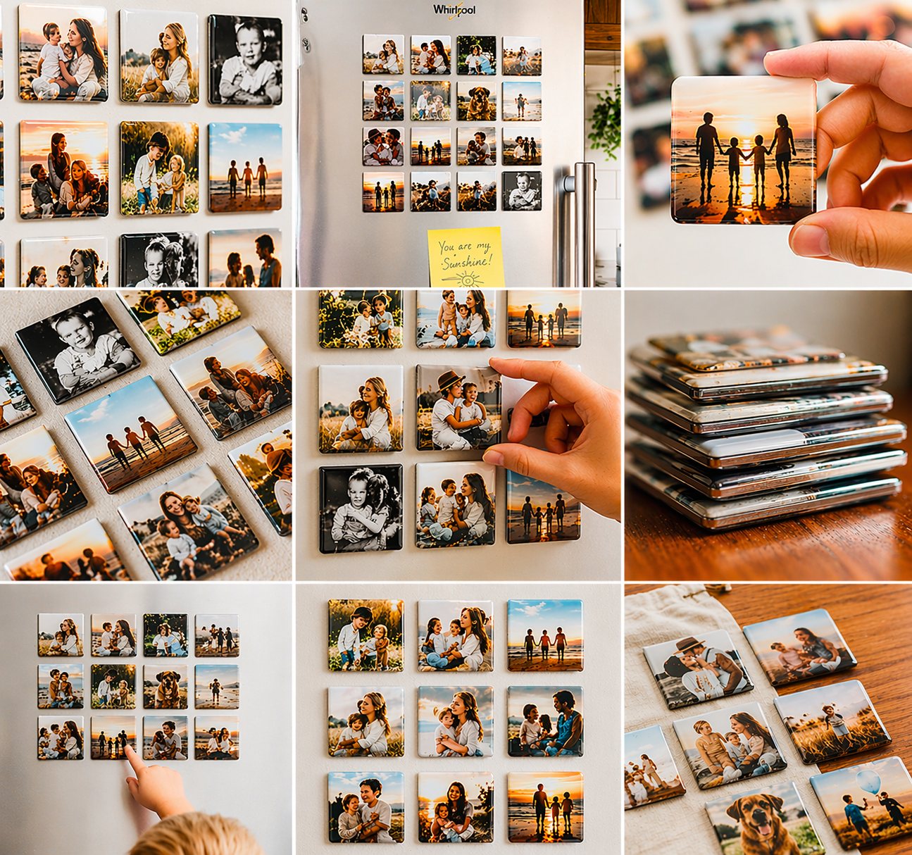 Personalised Photo Magnets Malta – 5x5cm Custom Fridge Magnets