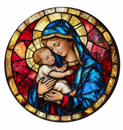 Stained GlassStyle Nativity Ceramic Ornaments-Anastasi Gifts