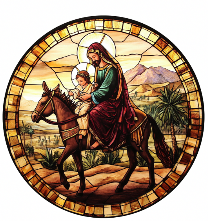 Stained GlassStyle Nativity Ceramic Ornaments-Anastasi Gifts