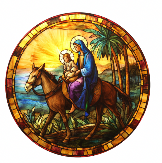 Stained GlassStyle Nativity Ceramic Ornaments-Anastasi Gifts