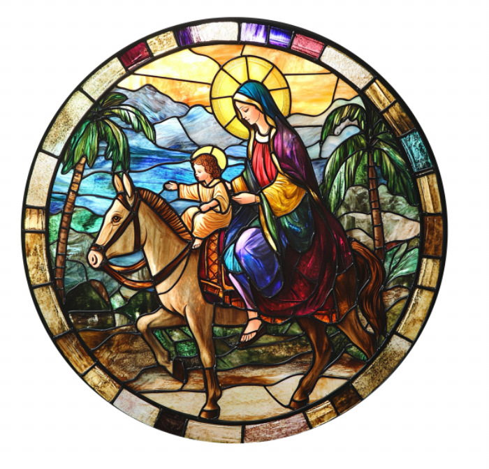 Stained GlassStyle Nativity Ceramic Ornaments-Anastasi Gifts