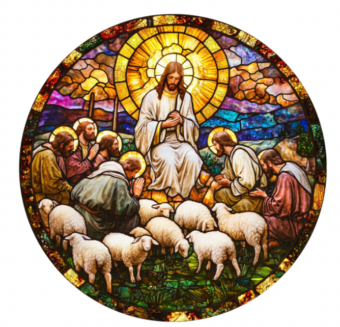 Stained GlassStyle Nativity Ceramic Ornaments-Anastasi Gifts