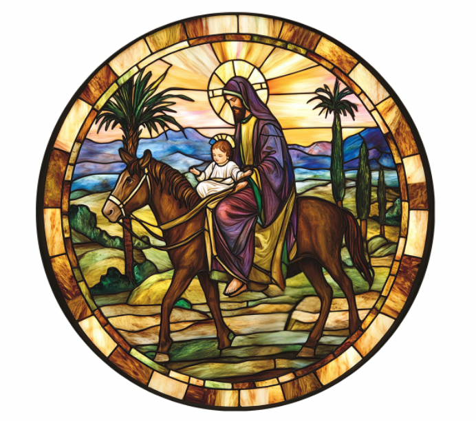 Stained GlassStyle Nativity Ceramic Ornaments-Anastasi Gifts