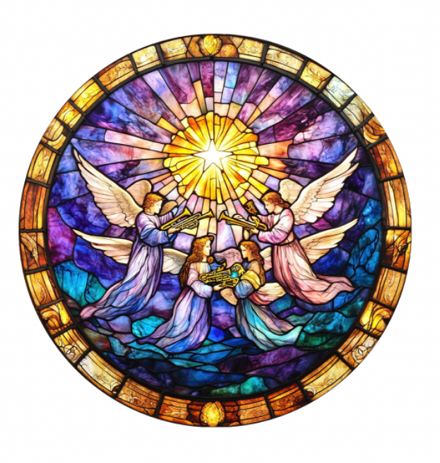 Stained GlassStyle Nativity Ceramic Ornaments-Anastasi Gifts