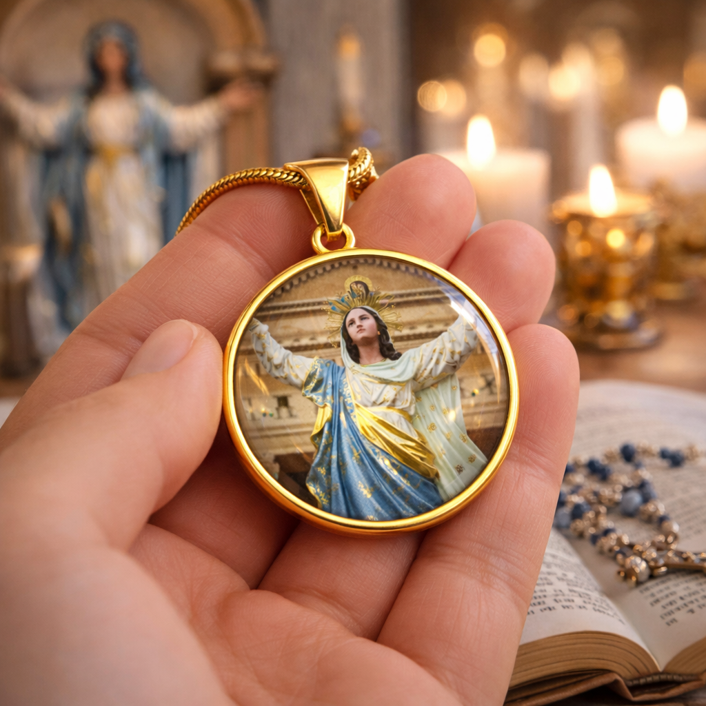 Personalised Feast & Saint Devotion Pendant-Anastasi Gifts