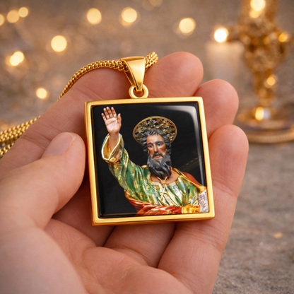 Personalised Feast & Saint Devotion Pendant-Anastasi Gifts