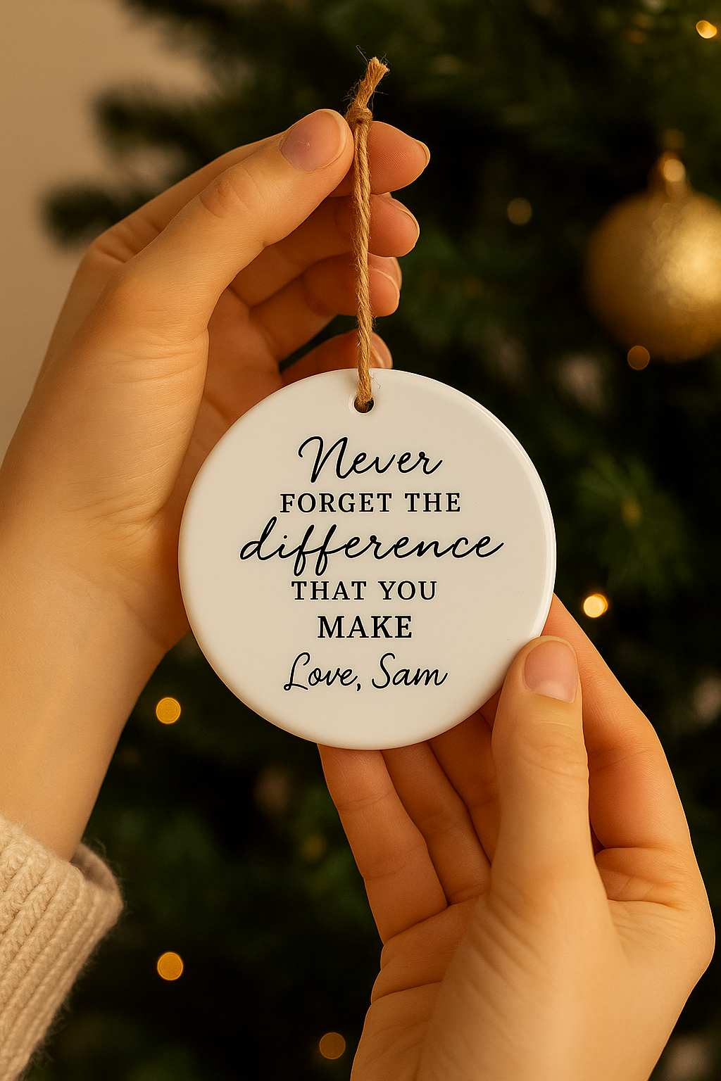 Personalised Appreciation Ornament Never Forget the Difference That You Make-Anastasi Gifts
