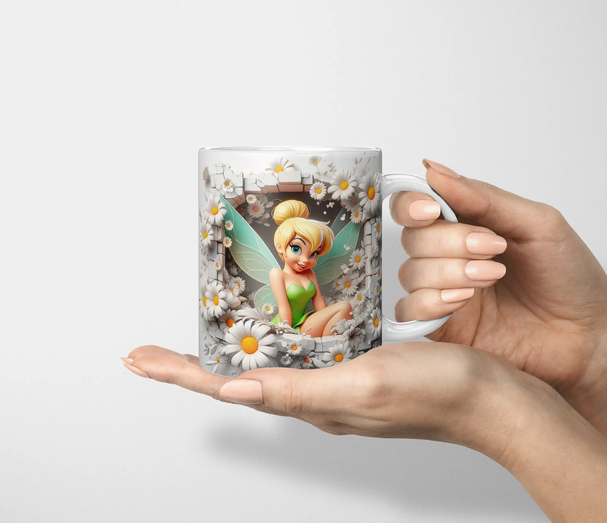 Tinkerbell Ceramic Mug - Vibrant 3D Printed Design-Anastasi Gifts