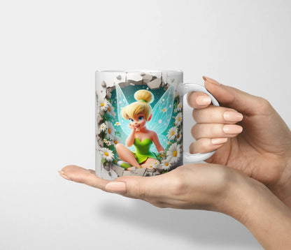 Tinkerbell Ceramic Mug - Vibrant 3D Printed Design-Anastasi Gifts