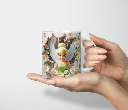 Tinkerbell Ceramic Mug - Vibrant 3D Printed Design-Anastasi Gifts