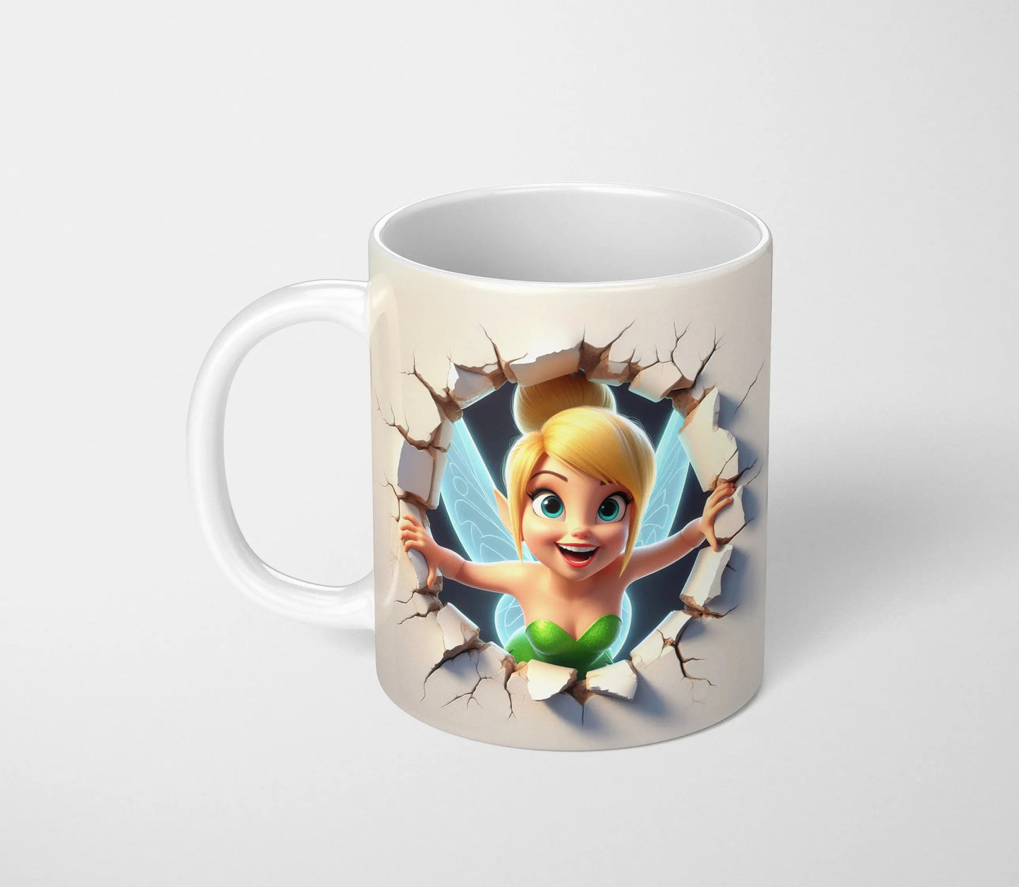 Tinkerbell Ceramic Mug - Vibrant 3D Printed Design-Anastasi Gifts